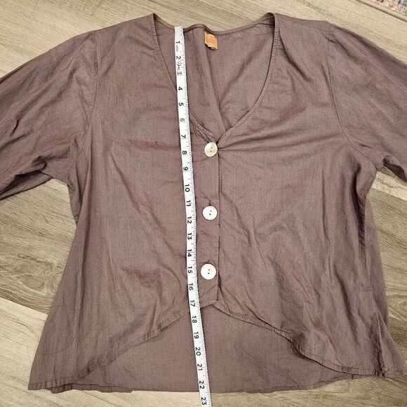 Tulip Cotton Boho Beach vibe Top high low size M - Picture 5 of 8